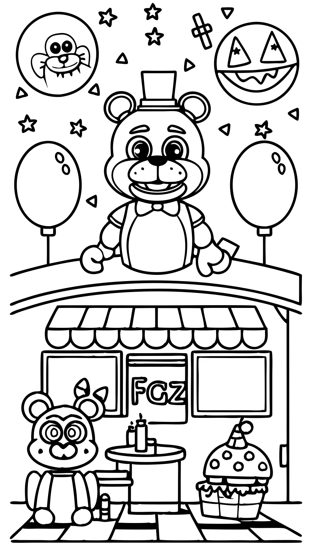 five nights at freddy’s free coloring pages